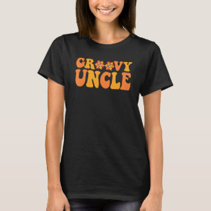 Retro Groovy Onkel Matching Family 1:a födelsedag T Shirt