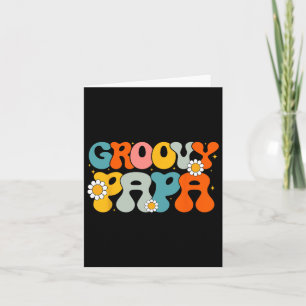 Retro Groovy Pappa Birthday Matching Family Party Kort