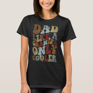 Retro Groovy Pappa som en farfar - endast kylare V T Shirt