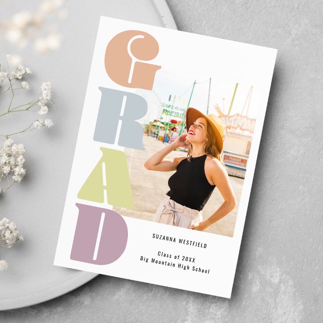 Retro Groovy Pastel 2 Photo Studenten Meddelande (Skapare uppladdad)