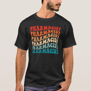 Retro Groovy Pharmacist Pharmacy 70s Vintage Boho T Shirt
