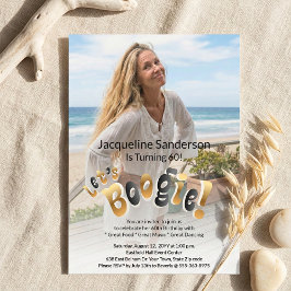 Retro Groovy Photo 60th Birthday Party  Inbjudningar