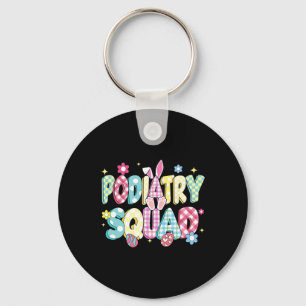 Retro Groovy Podiatri Squad Bunny Ear Roligt Påsk Nyckelring