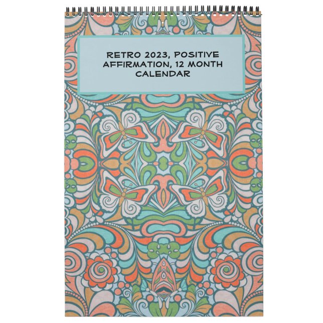 Retro, Groovy Positive Affirmations 2023 Calendar Kalender (Omslag)