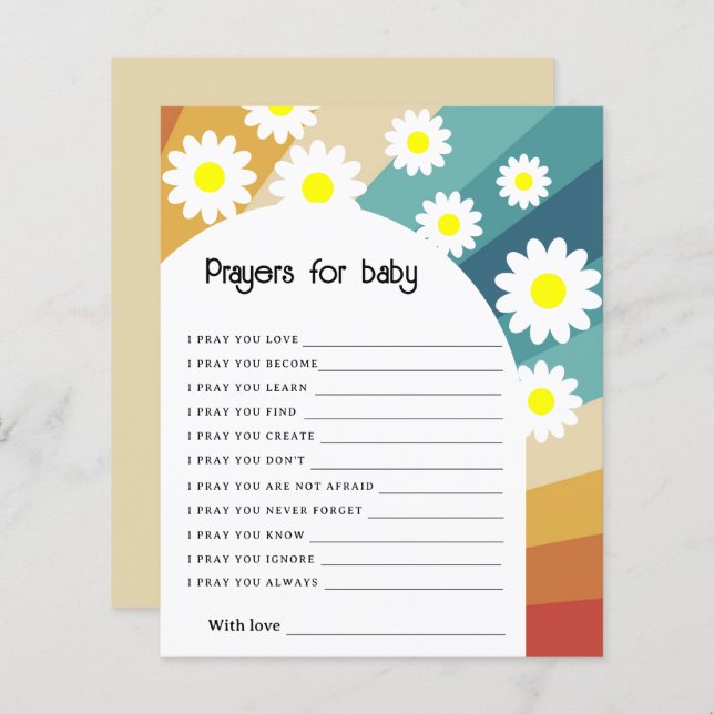 Retro Groovy - Prayers for baby (Fram/baksida)