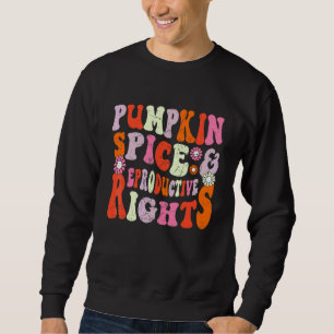 Retro Groovy Pumpa Krydda & Reproduktiva Rättighet Lång Ärmad Tröja