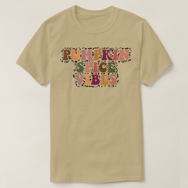 Retro Groovy Pumpkin Spice Vibes Autumn Vibes Than T Shirt (Design framsida)