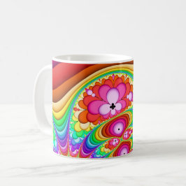 Retro Groovy resa för Fractal Kaffemugg