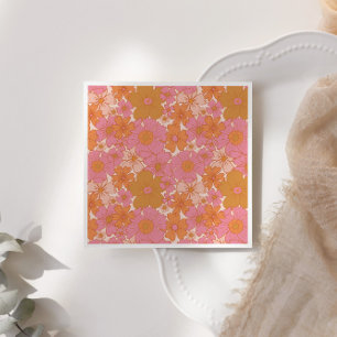 Retro Groovy Rosa Boho Baby i Bloom Pappersservett