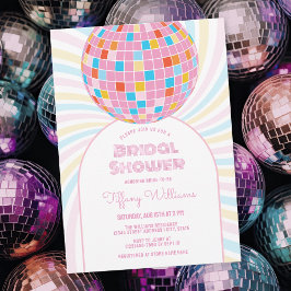 Retro Groovy Rosa Disco Boll 70-talets 80-talets M Inbjudningar