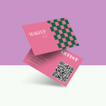 Retro Groovy Rosa & Grönt Abstrakt Makeup Artist