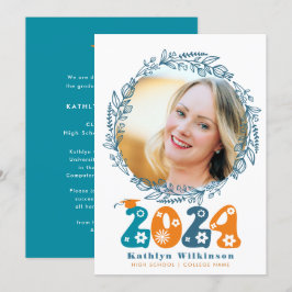 Retro Groovy Script Blommigt Utandning för foto ti Meddelande