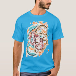 Retro Groovy Serpentine Ansikte i Abstrakt Dream T Shirt