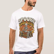Retro Groovy Skelett Bokälskare Halloween