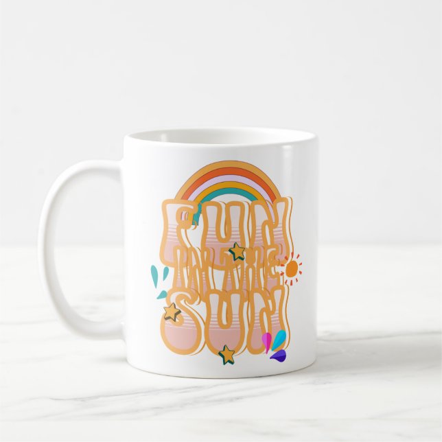 Retro Groovy, sommarsommaren Sol Kaffemugg (Vänster)