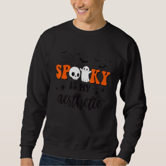 Retro Groovy Spök Skumma Säsongen Halloween Kostym Lång Ärmad Tröja