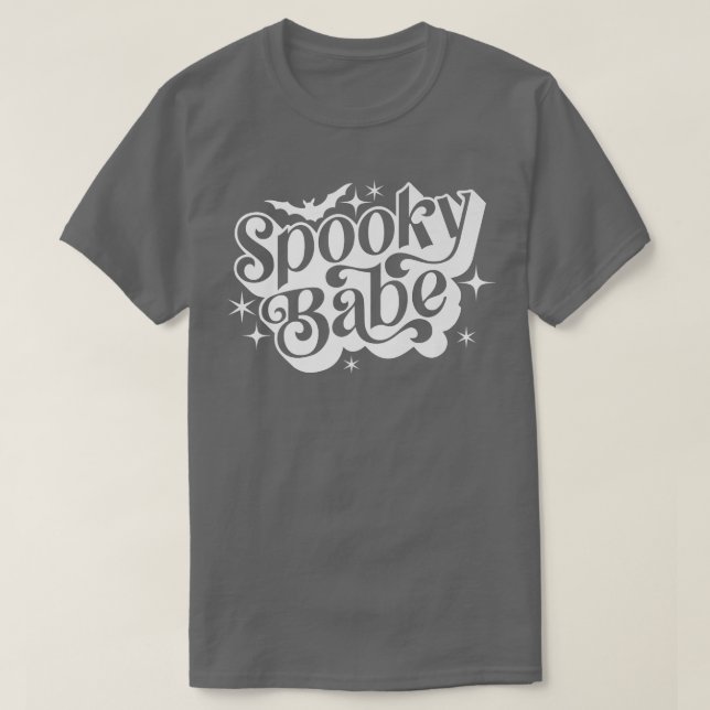 Retro Groovy Spooky Babe Spooky Season Funny Hallo T Shirt (Design framsida)