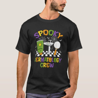 Retro Groovy Spooky Dermatology Crew Dermatolog T Shirt