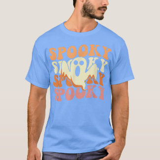 Retro Groovy Spooky Ghost Boo Halloween Costume Sc T Shirt