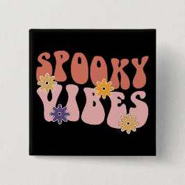 Retro Groovy Spooky Vibes Halloween Knapp