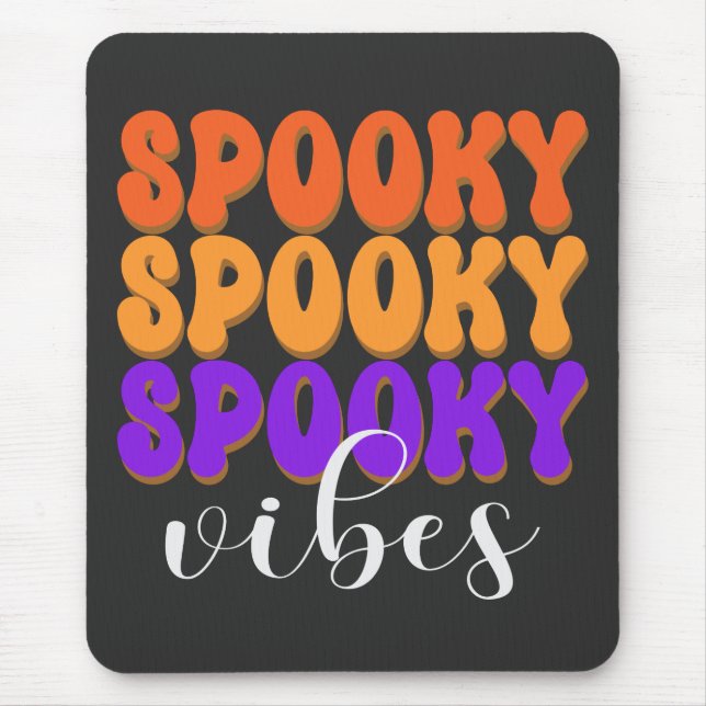 Retro Groovy Spooky Vibes Halloween Musmatta (Framsidan)