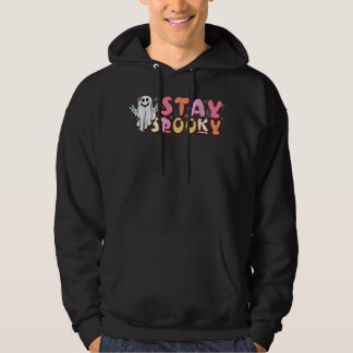 Retro Groovy Stanna på Spooky Peace Hippie Hallowe Hoodie