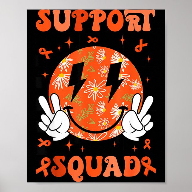 Retro Groovy Stödtrupp Multipel Skleros Oran Poster (Framsidan)
