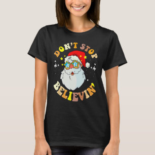 Retro Groovy Stoppa inte Believins julklapp S T Shirt