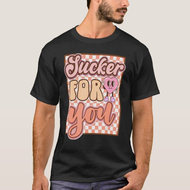 Retro Groovy Sucker för att du lyckönskar alla hjä T Shirt (Framsida)