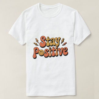 Retro Groovy T-Shirt med Positivt Budskap – 70-Tal