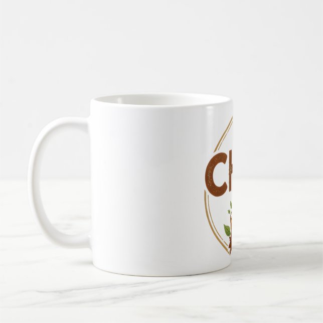 Retro Groovy TEA Typografi Kaffe & Te Mugg (Vänster)