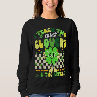Retro Groovy Teacher  St Patricks Day Shamrock T Shirt