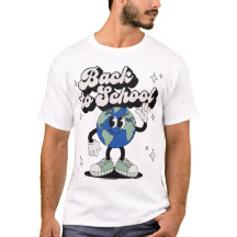 Retro Groovy Tillbaka Till Skolan Vinkande Glob Ma