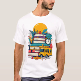 Retro Groovy Tillbaka till skolmaterial Märke T-Sh T Shirt