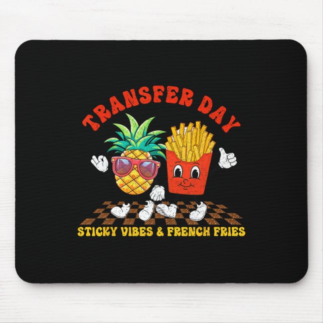 Retro Groovy Transfer Day Sticky Vibes Ivf Couple Musmatta (Framsidan)