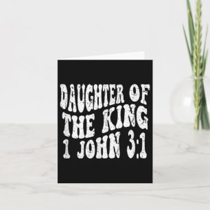 Retro Groovy Tro 1 Johannes 3:1 Dotter Av Konungen Kort