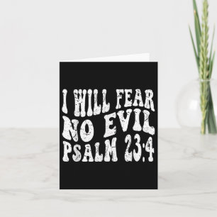 Retro Groovy Tro Psalm 23 4 Jag Skall Inte Befara Kort