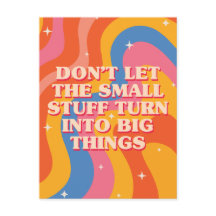 Retro Groovy Vågor Med Mindfulness Mantra