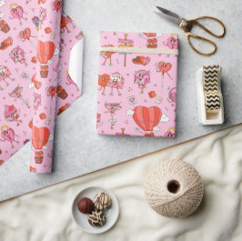 Retro Groovy Valentine Tecknads Presentpapper