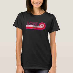 Retro Groovy Valentines day Self Kärlek Hippie Hea T Shirt