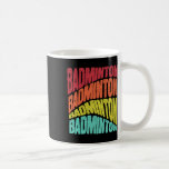 Retro Groovy Vibe Badminton Sports Team Kaffemugg<br><div class="desc">Retro Groovy Vibe Badminton Sports Team</div>
