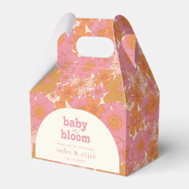 Retro Groovy Vibrant Rosa Baby i Bloom Boho Presentaskar