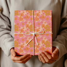 Retro Groovy Vibrant Rosa Boho