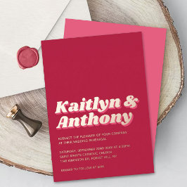 Retro Groovy Viva Magenta Bröllop Rehearsal