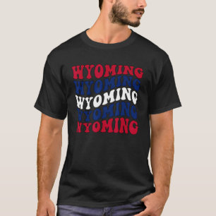 Retro Groovy Wyoming State Home Girl I Kärlek Wyom T Shirt