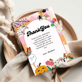 Retro grovvy Halloween-födelsedagstack Meddelande