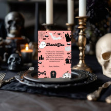 Retro grovvy Halloween-födelsedagstack