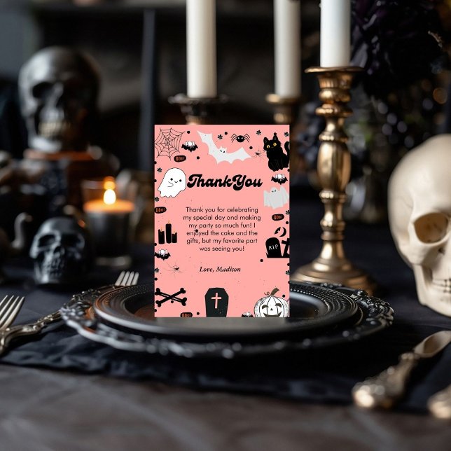 Retro grovvy Halloween-födelsedagstack Meddelande (Skapare uppladdad)