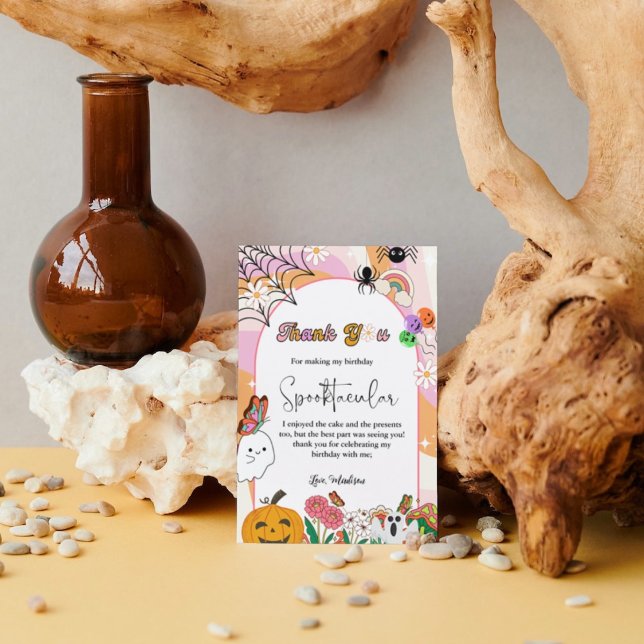 Retro grovvy Halloween-födelsedagstack Meddelande (Skapare uppladdad)