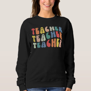 Retro Grundskolelärare Färgglatt Tillbaka till S T Shirt